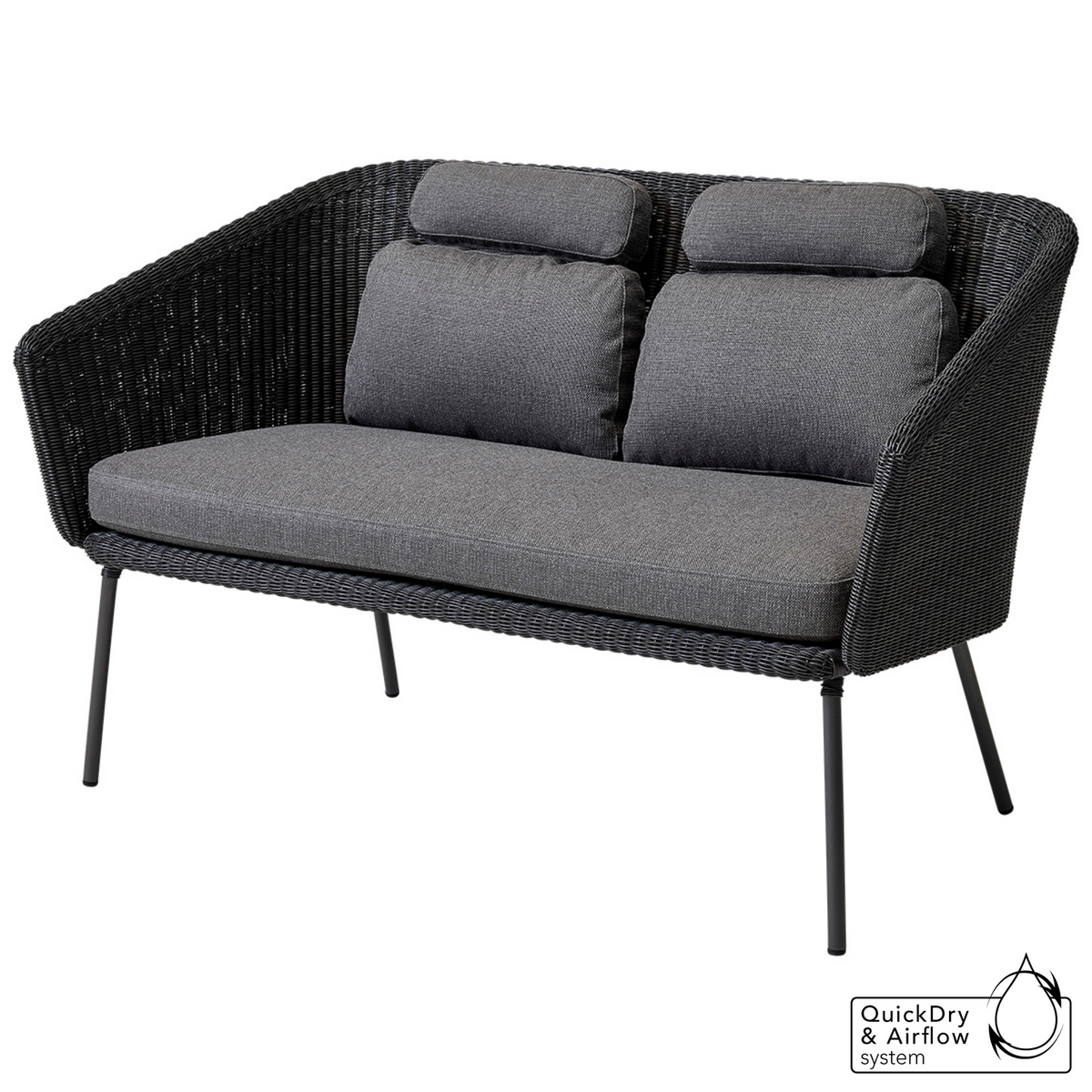 Cane-line Mega Bench – Luxury Outdoor Seating with QuickDry Cushions ...