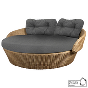 cane-line ocean large daybed in Natural, Large Flat Cane-line Weave daybed with Grey, Cane-line AirTouch cushion