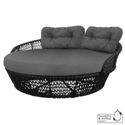 cane-line ocean large daybed in Dark Grey, Open Cane-line Soft Rope daybed with Grey, Cane-line AirTouch cushion
