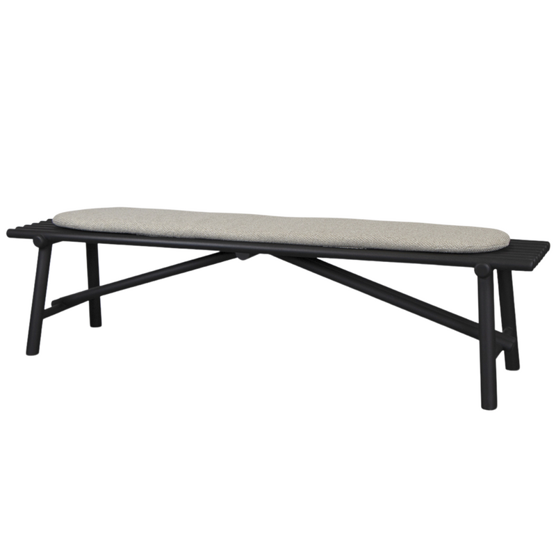 cane line Sticks bench Lava grey aluminium Desert sand Cane-line Rise cushion