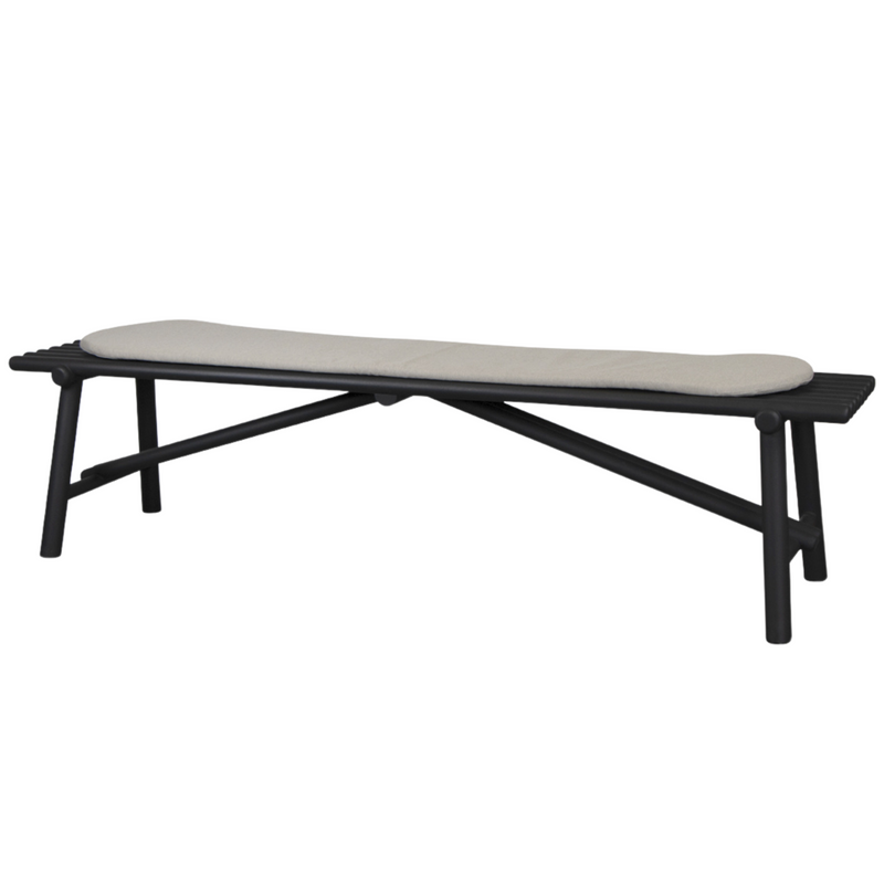 cane line Sticks bench Lava grey aluminium Sand Cane-line Natté cushion
