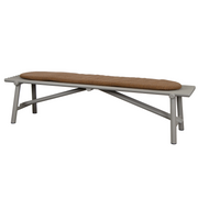 cane-line Sticks bench taupe aluminium Umber brown Cane-line Rise cushion