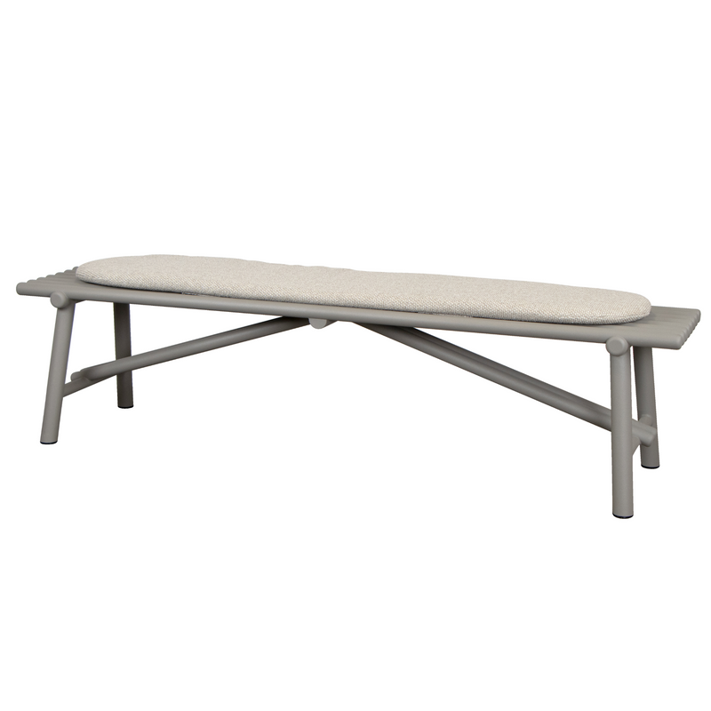 cane-line Sticks bench taupe aluminium Desert sand Cane-line Rise cushion