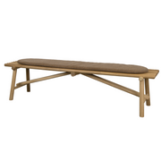 cane-line Sticks bench teak Umber brown Cane-line Rise cushion