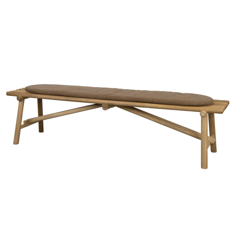 cane-line Sticks bench teak Umber brown Cane-line Rise cushion