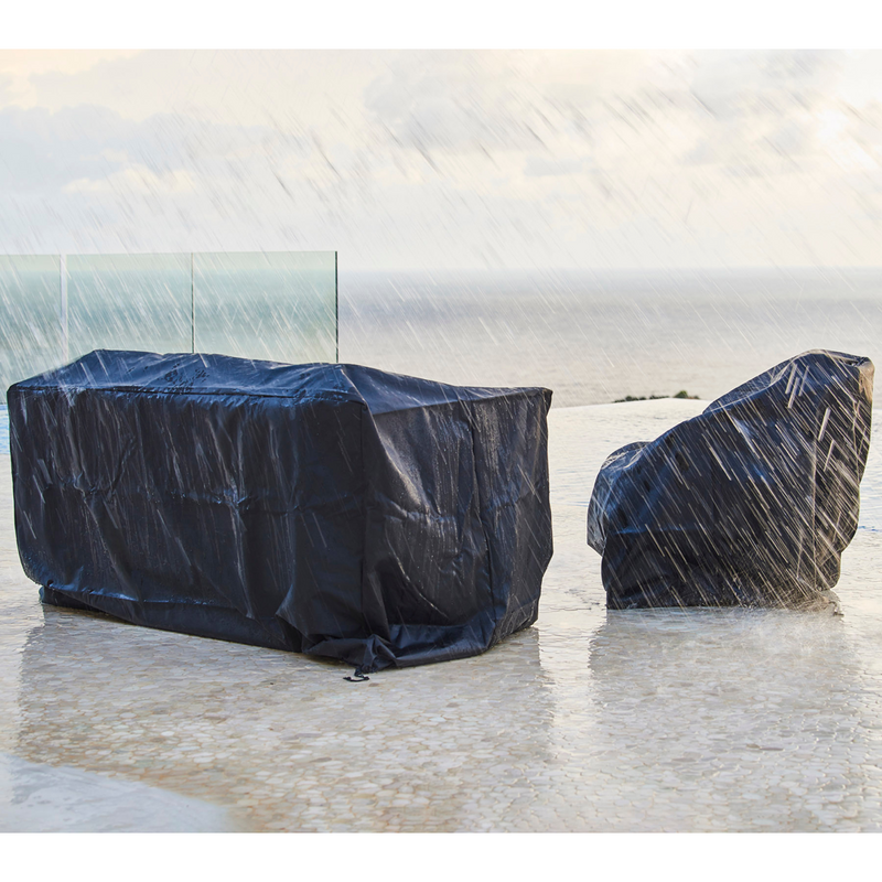 cane line Cover 15 Suitable for 2 seater sofa, Space/Ocean large black lifestyle covering sofa and chair