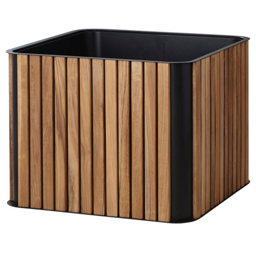 cane-line combine planter in Square without base type with Teak w/Lava Grey Aluminium color