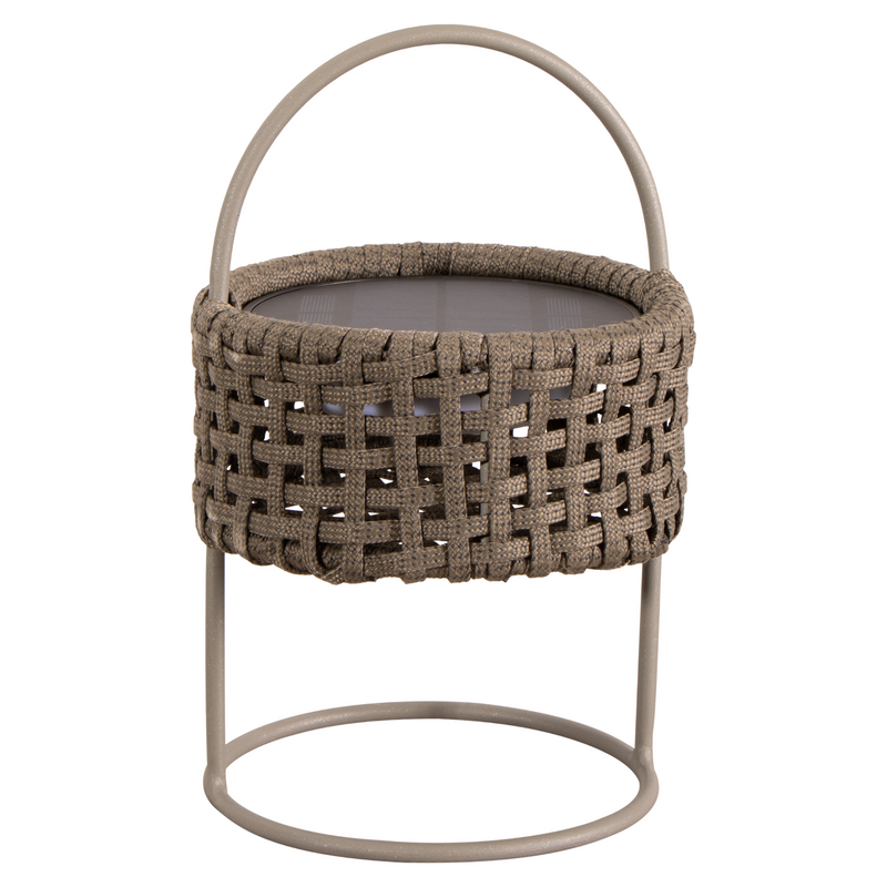 cane-line illusion lamp solar led with taupe soft rope
