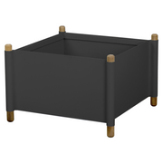 cane-line sticks planter small in Lava Grey, Aluminium w/Teak