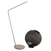 cane-line illusion lamp round dark grey soft rope with taupe base