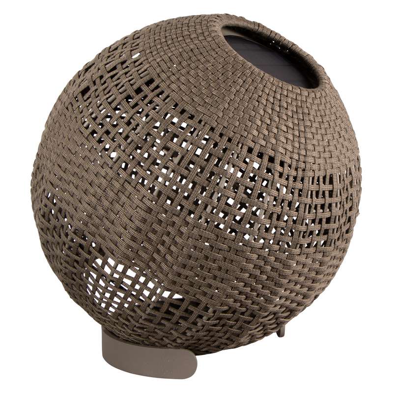 cane-line illusion lamp round taupe soft rope without base