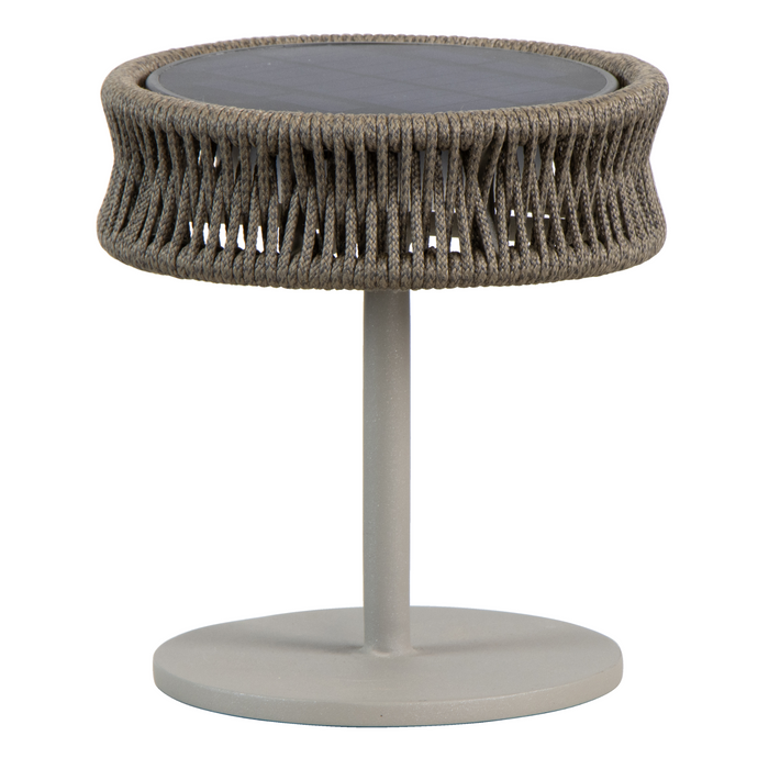 cane-line illusion table lamp small taupe with taupe round small