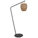 cane-line illusion glow lamp hanging natural with lava grey base