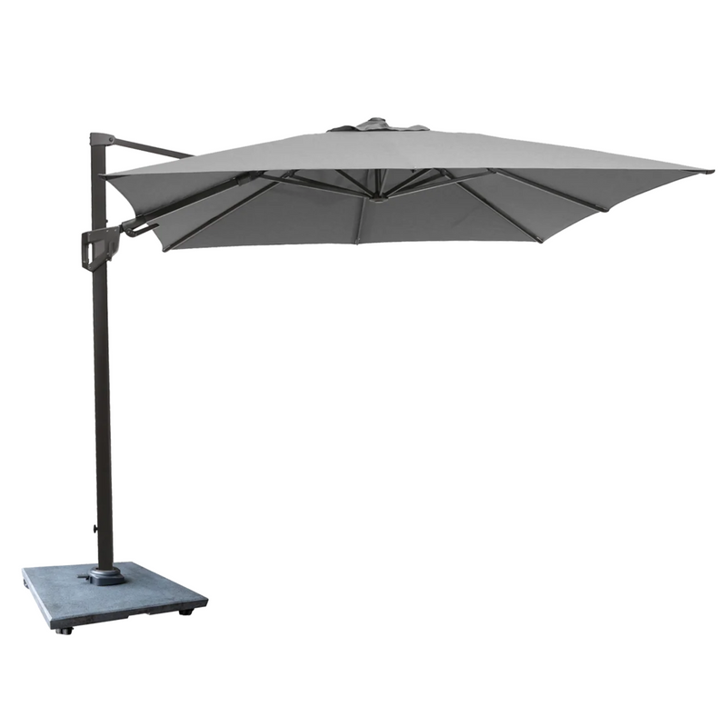 cane line hyde luxe tilt parasol 118 x 118 matt grey base antracite