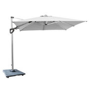 cane line hyde luxe tilt parasol 118 x 118 matt grey base light grey