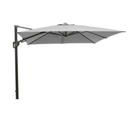 cane line hyde luxe tilt parasol 118 x 118 none base light grey