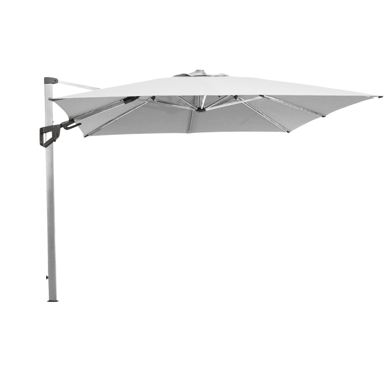 cane line hyde luxe tilt parasol 118 x 118 none base silver