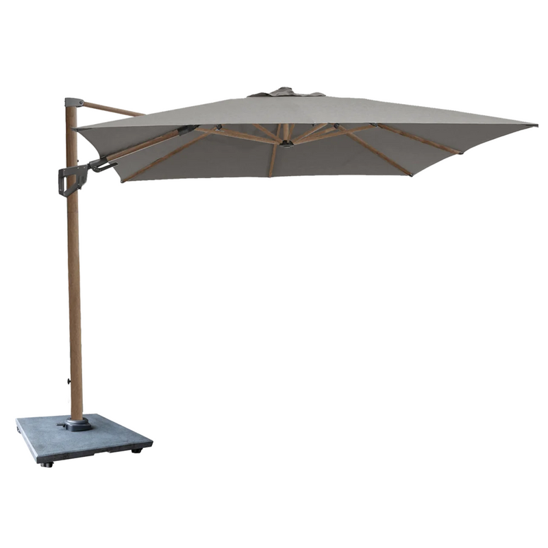 cane line hyde luxe tilt parasol 118 x 118 matt grey base taupe