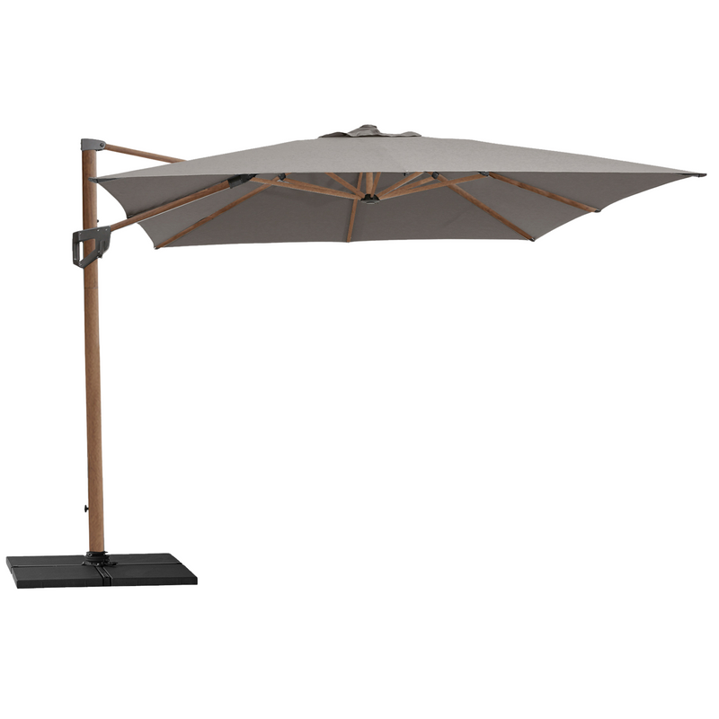 cane line hyde luxe tilt parasol 118 x 118 grey base taupe