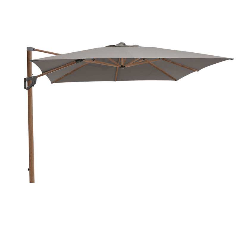 cane line hyde luxe tilt parasol 118 x 118 none base taupe