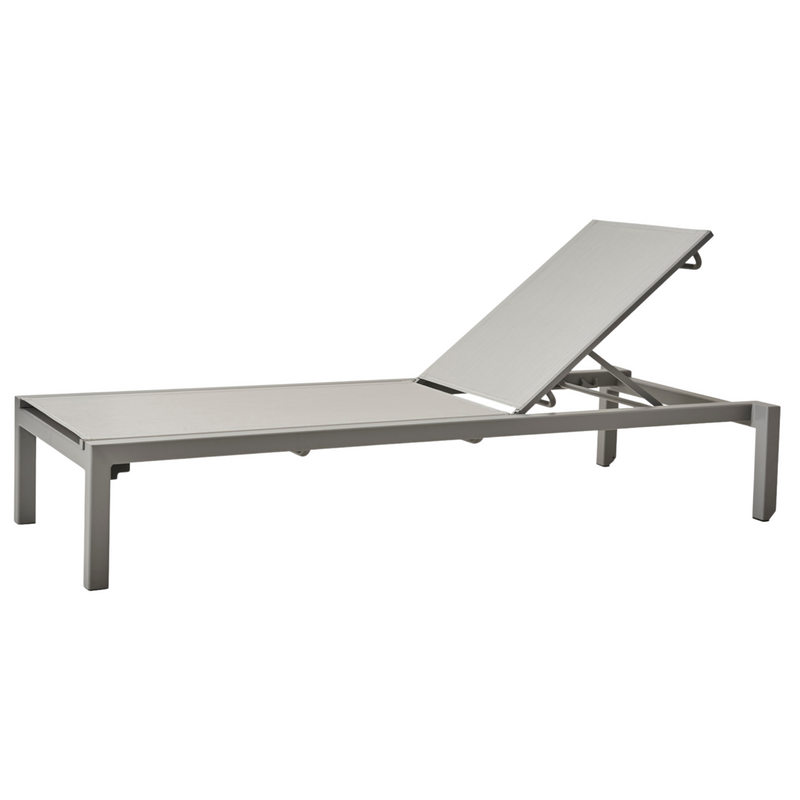 cane-line relax sunbed Light grey, Cane-line Tex without cushion