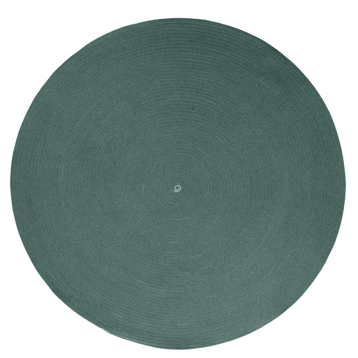 cane-line circle rug 55 dark green soft rope