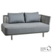 cane-line moments 2 seater sofa left module Grey, String Open Cane-line Soft Rope Incl. Grey Cane-line AirTouch cushion