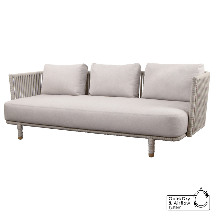 cane-line moments 3 seater sofa Sand, Cane-line Soft Rope Incl. Sand Cane-line AirTouch