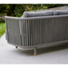 cane-line moments 3 seater sofa Grey, String Open Cane-line Soft Rope Incl. Grey Cane-line AirTouch back in a patio lifestyle