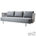 cane-line moments 3 seater sofa Grey, String Open Cane-line Soft Rope Incl. Grey Cane-line AirTouch