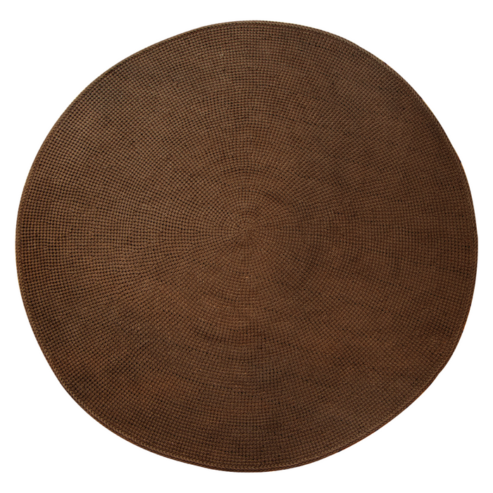 cane-line knit rug 78 umber brown soft rope