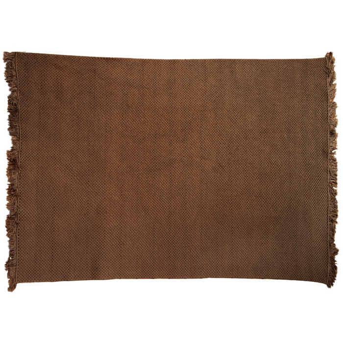 cane-line knit rug 94 x 66 umber brown soft rope