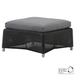 cane-line diamond footstool in Graphite, Small Round Cane-line Weave Incl. Grey Cane-line Natté