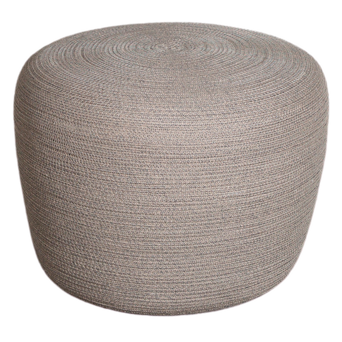 cane-line circle footstool small in Taupe, Swirl Cane-line Soft Rope