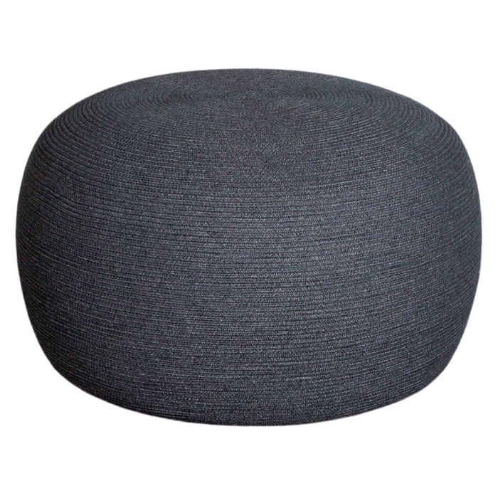 cane-line circle footstool large in Dark Grey, Swirl Cane-line Soft Rope