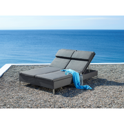 cane-line rest sunbed tex double Grey, Cane-line Tex incl. grey, Cane-line Natté sunbed in a patio lifestyle