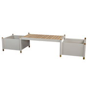 cane-line Sticks bench incl. 2 planters teak sand aluminium
