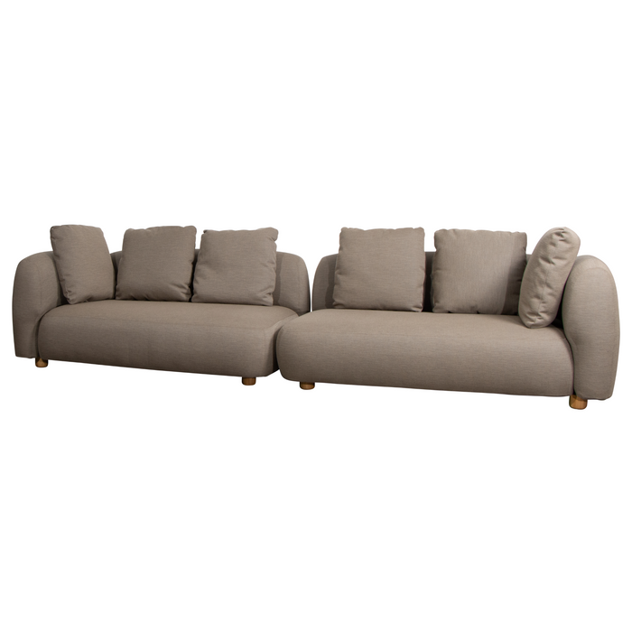 cane-line capture 2 x 2 seater sofa taupe, cane-line airtouch sofa