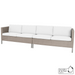 cane-line 4 seater connect dining lounge Taupe, Large Round Cane-line Weave Incl. White Cane-line Natté cushion