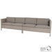 cane-line 4 seater connect dining lounge Taupe, Large Round Cane-line Weave Incl. Taupe Cane-line Natté cushion