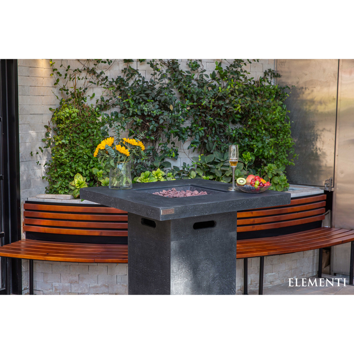 Elementi Montreal Bar Table – Travertine Finish (Light Grey or Dark Grey)