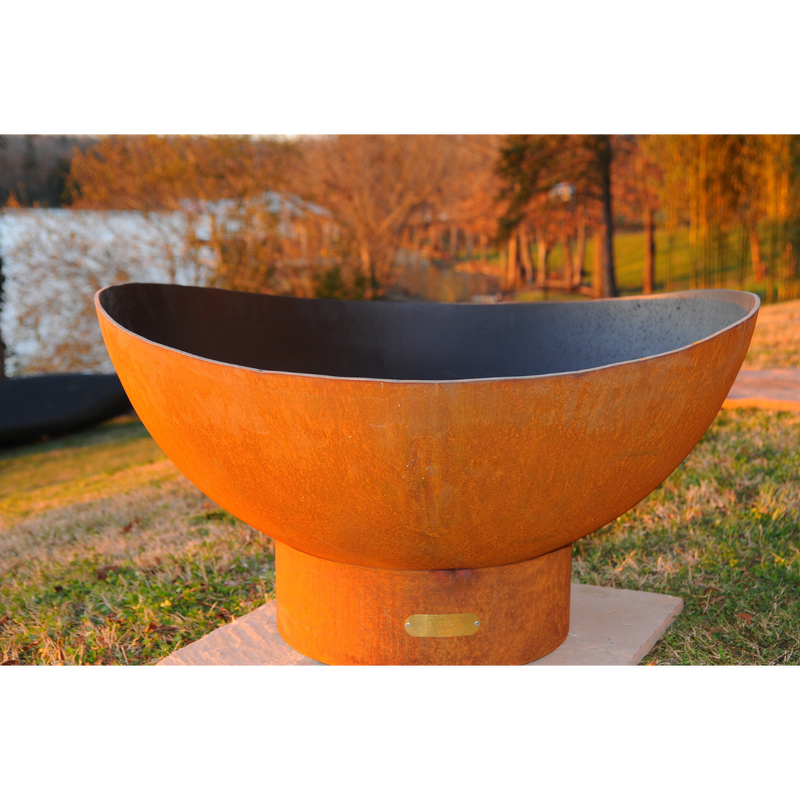 Firepitart-outdoor-Scallop-fire-pit-stainless-steel