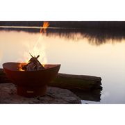 Firepitart-outdoor-Scallop-fire-pit-stainless-steel