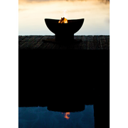 Firepitart-outdoor-Scallop-fire-pit-stainless-steel