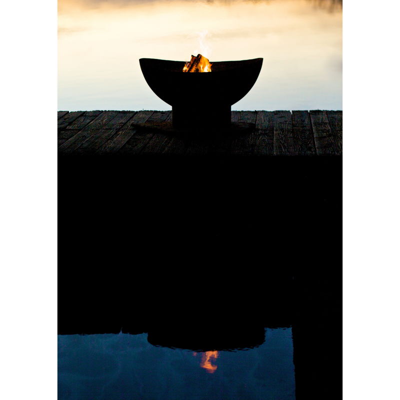 Firepitart-outdoor-Scallop-fire-pit-stainless-steel