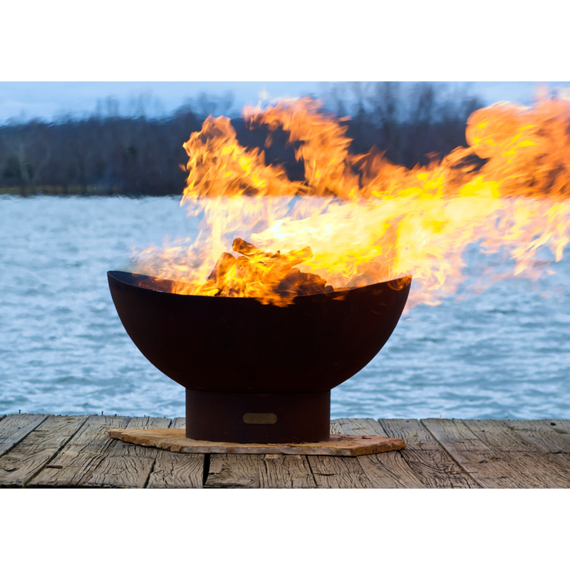 Firepitart-outdoor-Scallop-fire-pit-stainless-steel