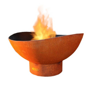 Firepitart-outdoor-Scallop-fire-pit-stainless-steel