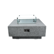 22" manhatthan square wind screen tempered glass outdoor fire pit accessories
