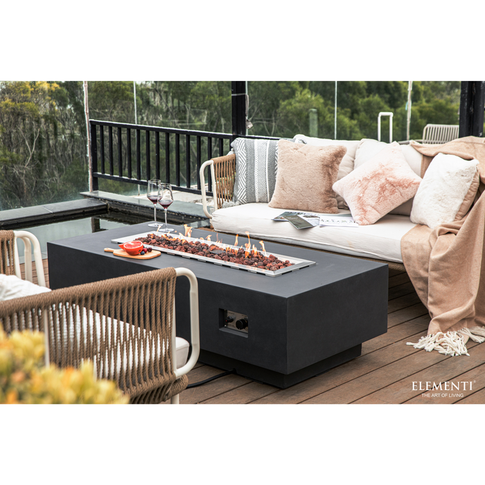 Granville Rectangular Concrete 60" Gas Fire Table