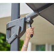 cane line hyde luxe tilt parasol 118 x 118 lifestyle lever